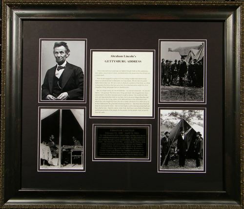 Framed Abraham Lincoln Collage auction item
