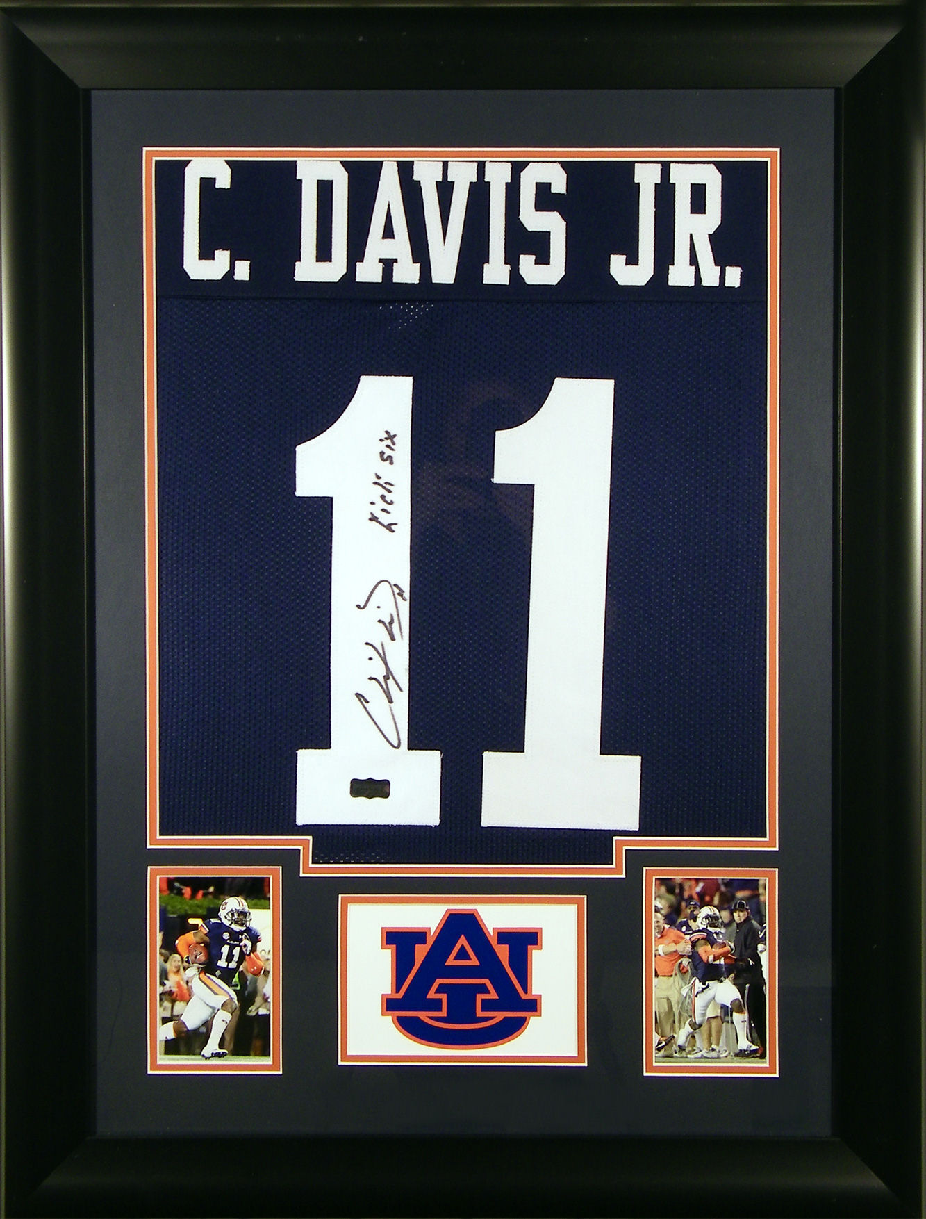 Framed Autographed Chris Davis Jr. Auburn Jersey auction item